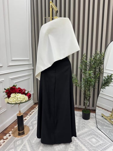 فستان اسود تفته