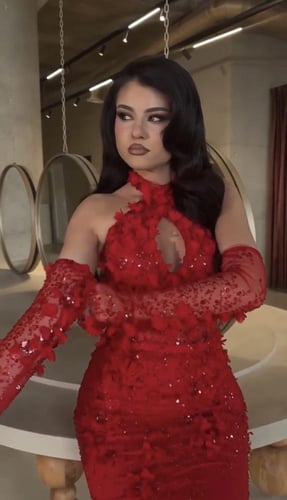 فستان سهره احمر