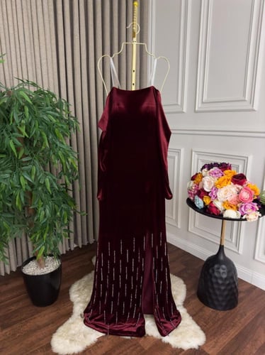 فستان سهره مخمل لونين