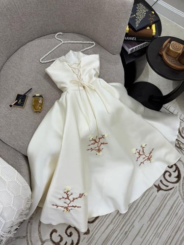 فستان سهره ابيض فخم