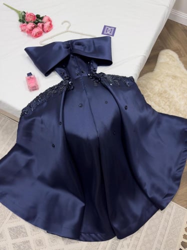 فستان سهره فخم كحلي