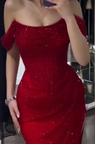 فستان سهره احمر انيق