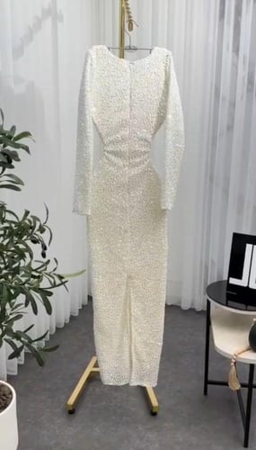 فستان سهره ابيض فخم