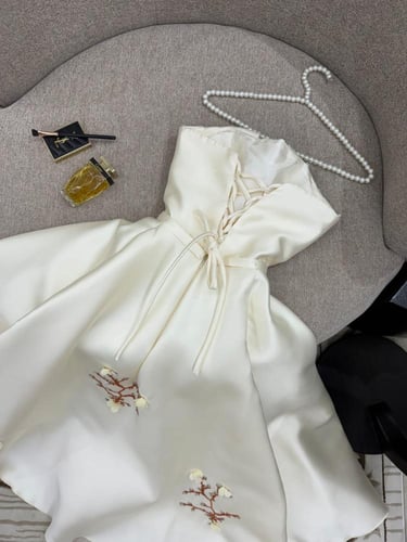 فستان سهره ابيض فخم