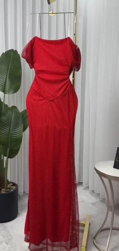 فستان سهره احمر انيق