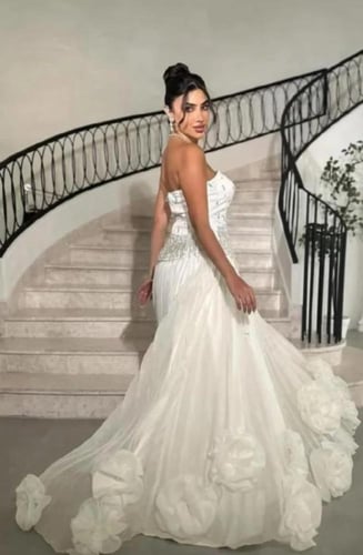 فستان سمر سهره ابيض