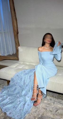 فستان سهره ناعم سماوي