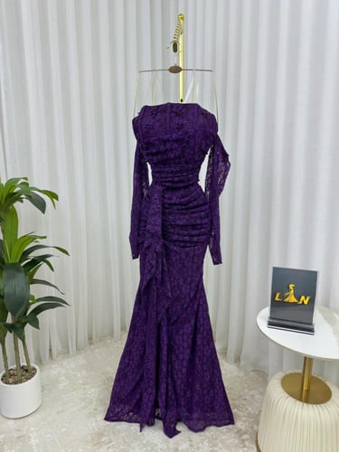 فستان دانتيل احمر & عنابي & الوان