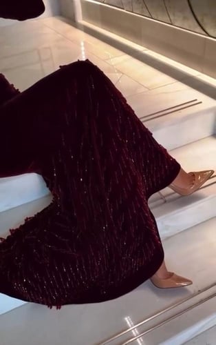 فستان سهره مخمل لونين