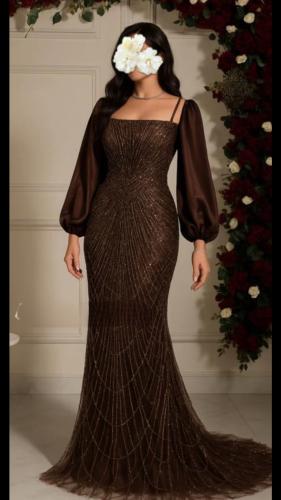 فستان سهره بني