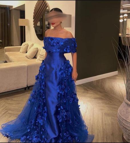 فستان سهره فخم ازرق