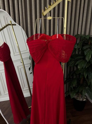 فستان سهره احمر &وردي