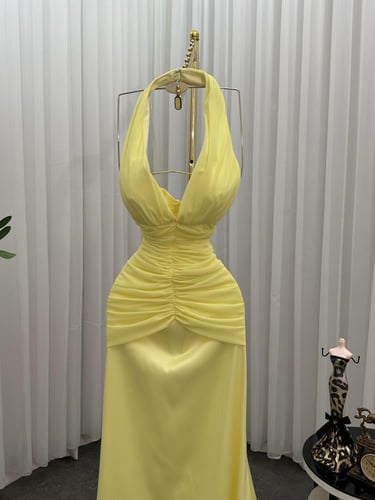 فستان سهره ليموني