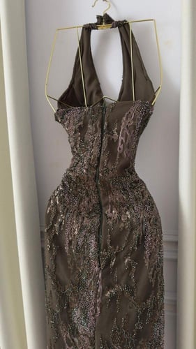 فستان سهره زيتي ، بيج