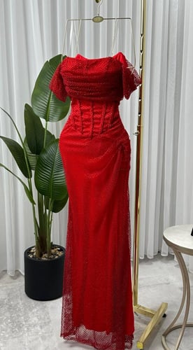 فستان سهره احمر انيق