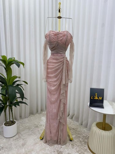 فستان دانتيل احمر & عنابي & الوان