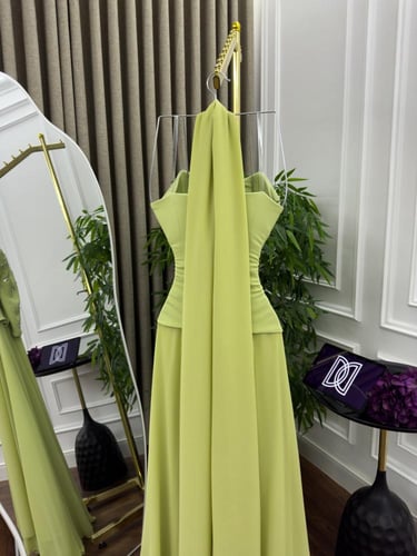 فستان سهره فخم تفاحي