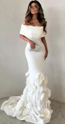 فستان هدى سهره ناعم ابيض