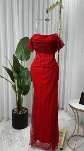 فستان سهره احمر انيق