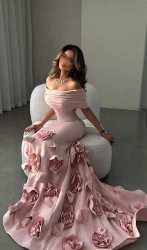 فستان هدى سهره ناعم وردي