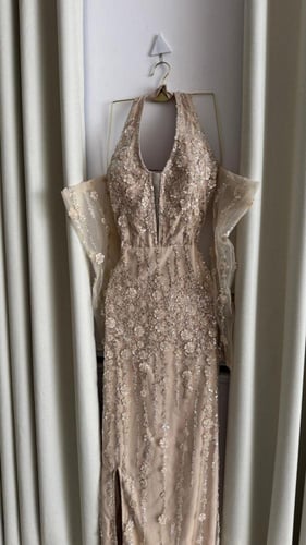 فستان سهره زيتي ، بيج