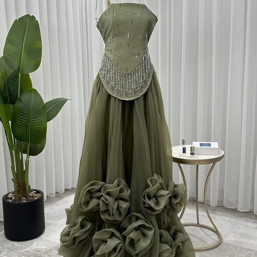 فستان سمر سهره اخضر