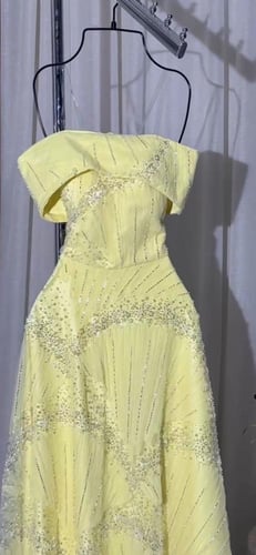 فستان سهره ليموني فخم