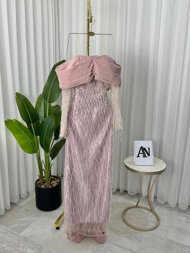 فستان سهره اسود & لحمي