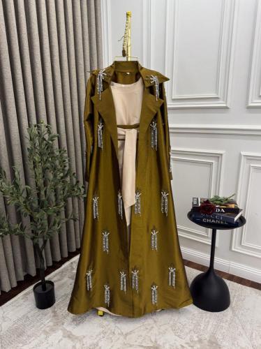 فستان قطعتين بيج