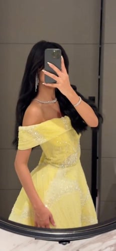 فستان سهره ليموني فخم