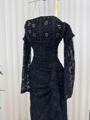 فستان دانتيل احمر & عنابي & الوان