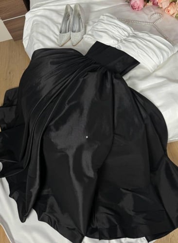 فستان سهره ابيض واسود فخم