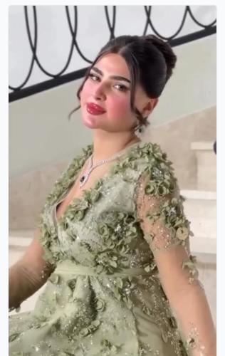 فستان سهره اخضر حمل