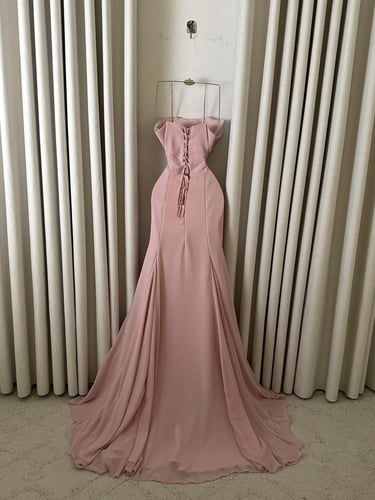 فستان نغم سهره فخم. وردي