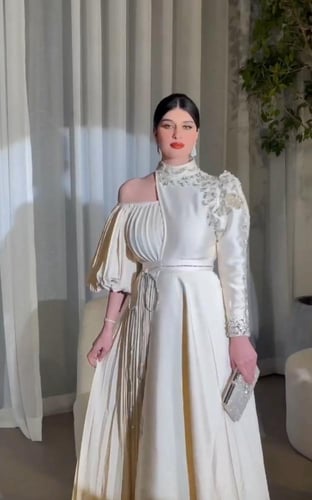 فستان سهره بتفاصيل راقيه