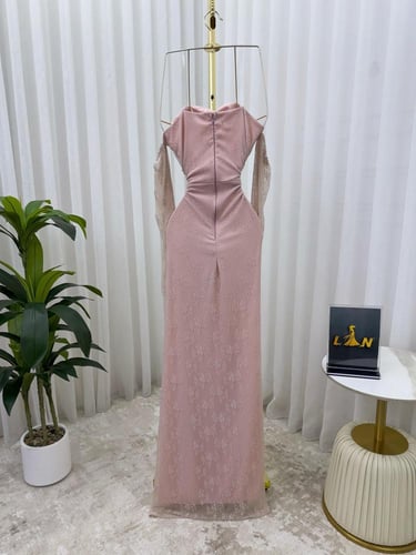 فستان دانتيل احمر & عنابي & الوان