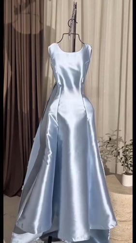 فستان راقي فخم سماوي للمناسبات