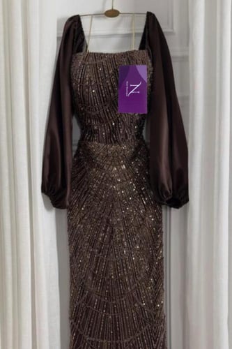 فستان سهره بني