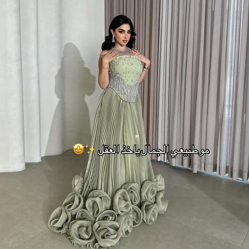 فستان سمر سهره اخضر