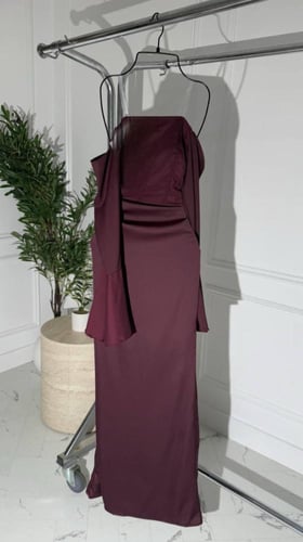 فستان سهرهً بني