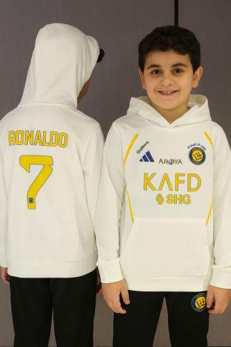 بلوفر النصر الجديد للأطفال 2026 الابيض