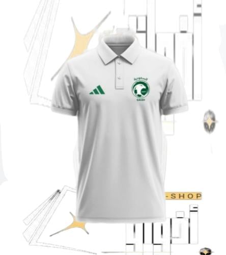 تيشيرت بولو المنتخب الجديد ابيض 2025