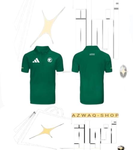 تيشيرت بولو المنتخب الجديد اخضر 2025