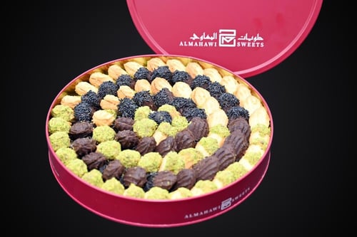 علبة بتيفور كف الدب معدن دائري