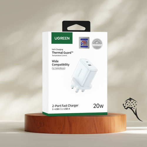 شاحن جداري Ugreen مزدوج 20W