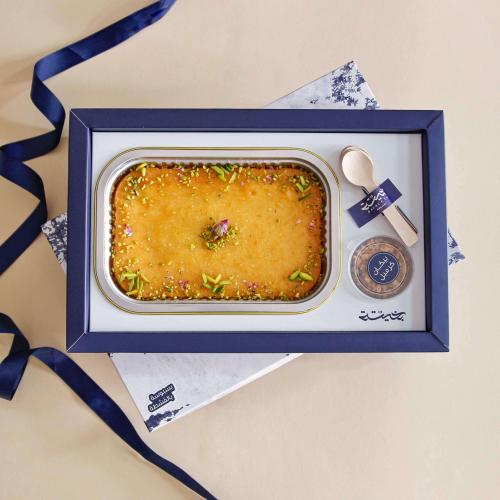 بسبوسة بالقشطة