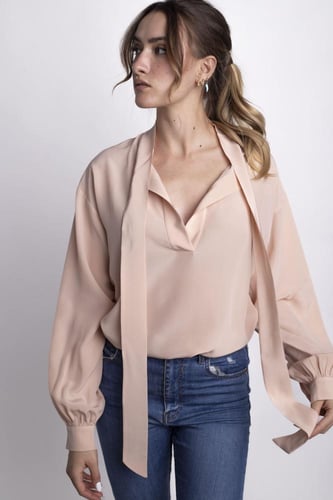 بلوزة Tie حرير