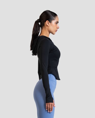 LuxeFlex Hoodie - Black