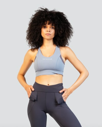 V-Cut Flare Pants - Gray