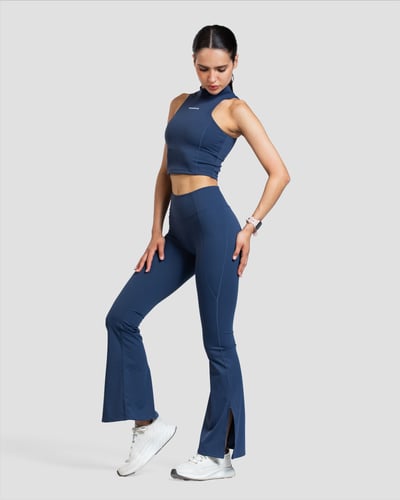 sleeveless activewear set(leggings)- Dark Blue